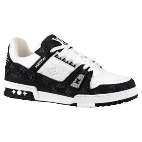 scarpe nere louis vuitton|LV Trainer Black Sneaker for Men .